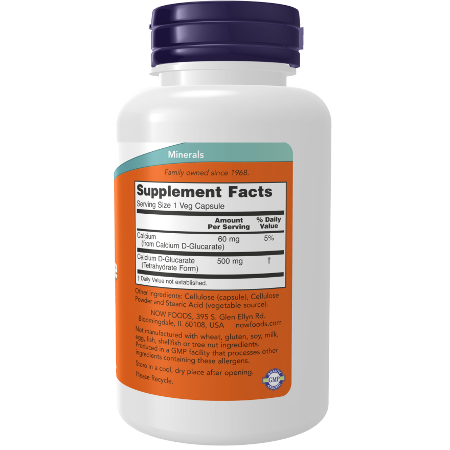 Calcium D-Glucarate 500 mg Veg Capsules-Minerals-AlchePharma