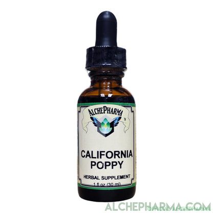 California Poppy Tincture From Organic Flowers ( True Eschscholzia Californica )-Herb-AlchePharma