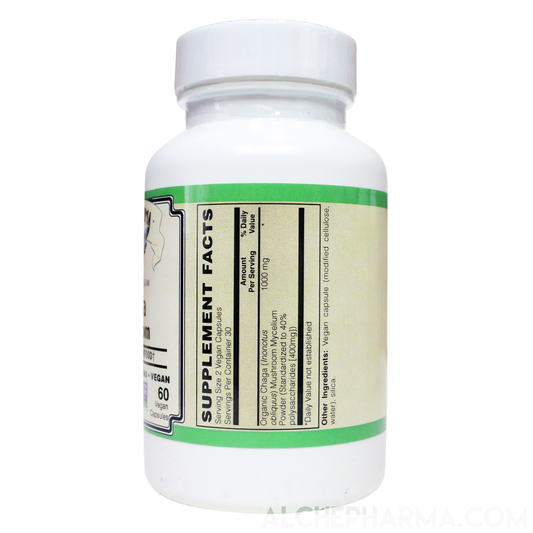 Chaga Mushroom Organic mycelium powder, standardized to 40% polysaccharides-Mushroom-AlchePharma