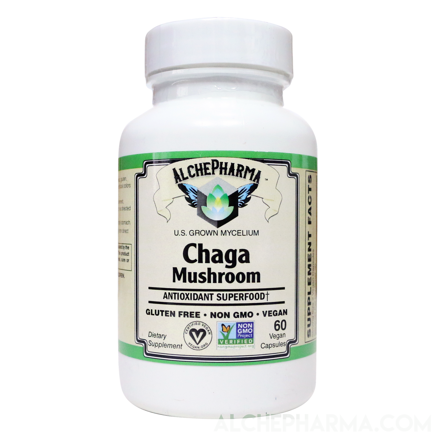 Chaga Mushroom Organic mycelium powder, standardized to 40% polysaccharides-Mushroom-AlchePharma