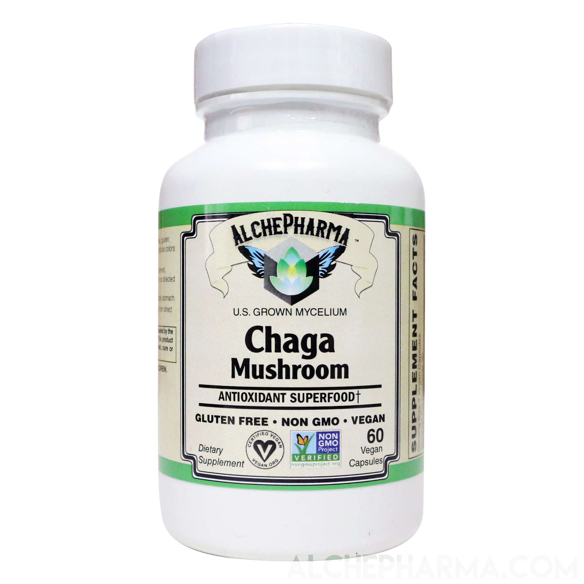 Chaga Mushroom Organic mycelium powder, standardized to 40% polysaccharides-Mushroom-AlchePharma