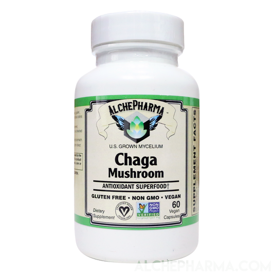 Chaga Mushroom Organic mycelium powder, standardized to 40% polysaccharides-Mushroom-AlchePharma