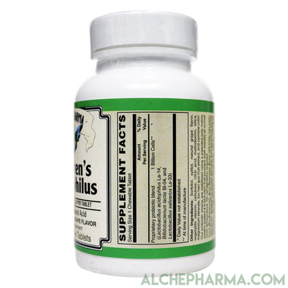 Children's Acidophilus Chewable [ Dairy and Gluten Free, Shelf Stable, Acid Resistant Grape Flavor ]-Probiotics-AlchePharma