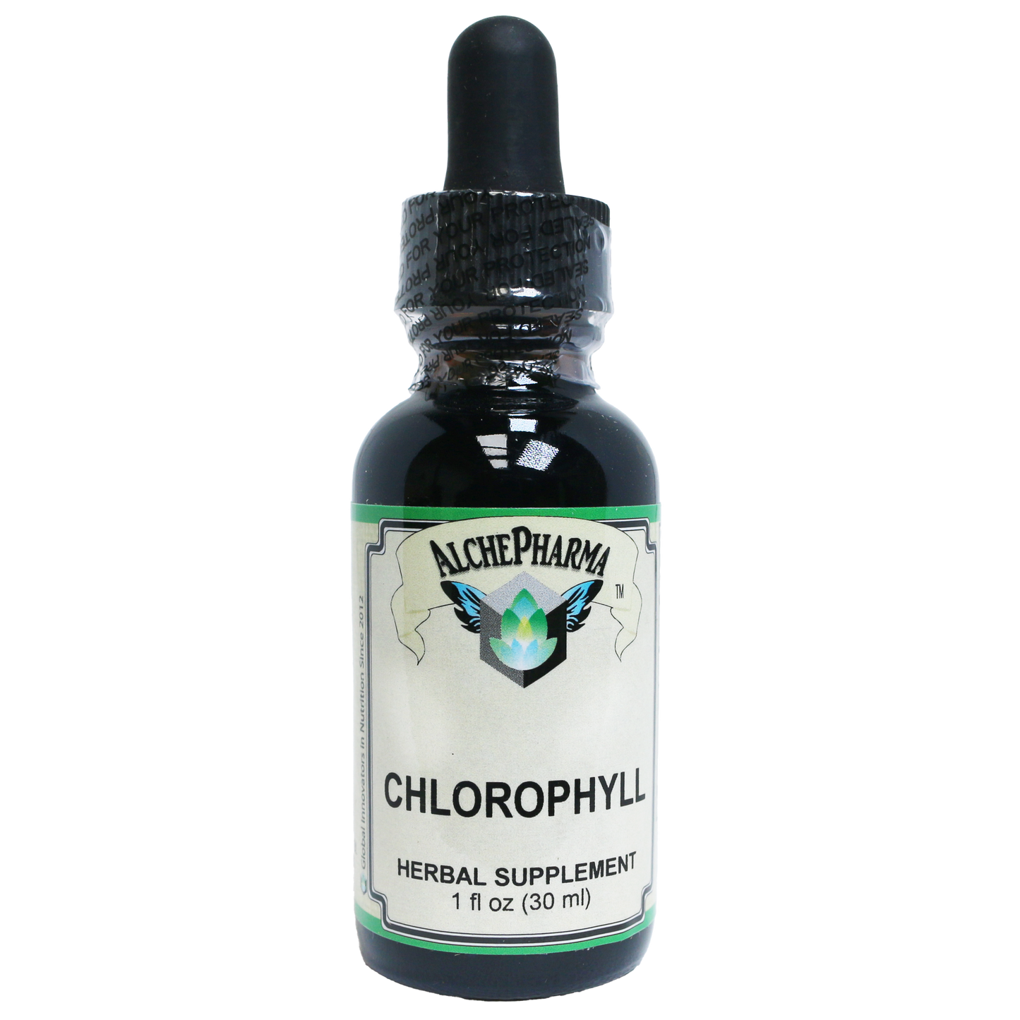 Chlorophyll from Mulberry Leaf as Sodium Copper Chlorophyllin ( 2mg copper per 15 drops) w/ Peppermint Essential Oil-Herbal-AlchePharma