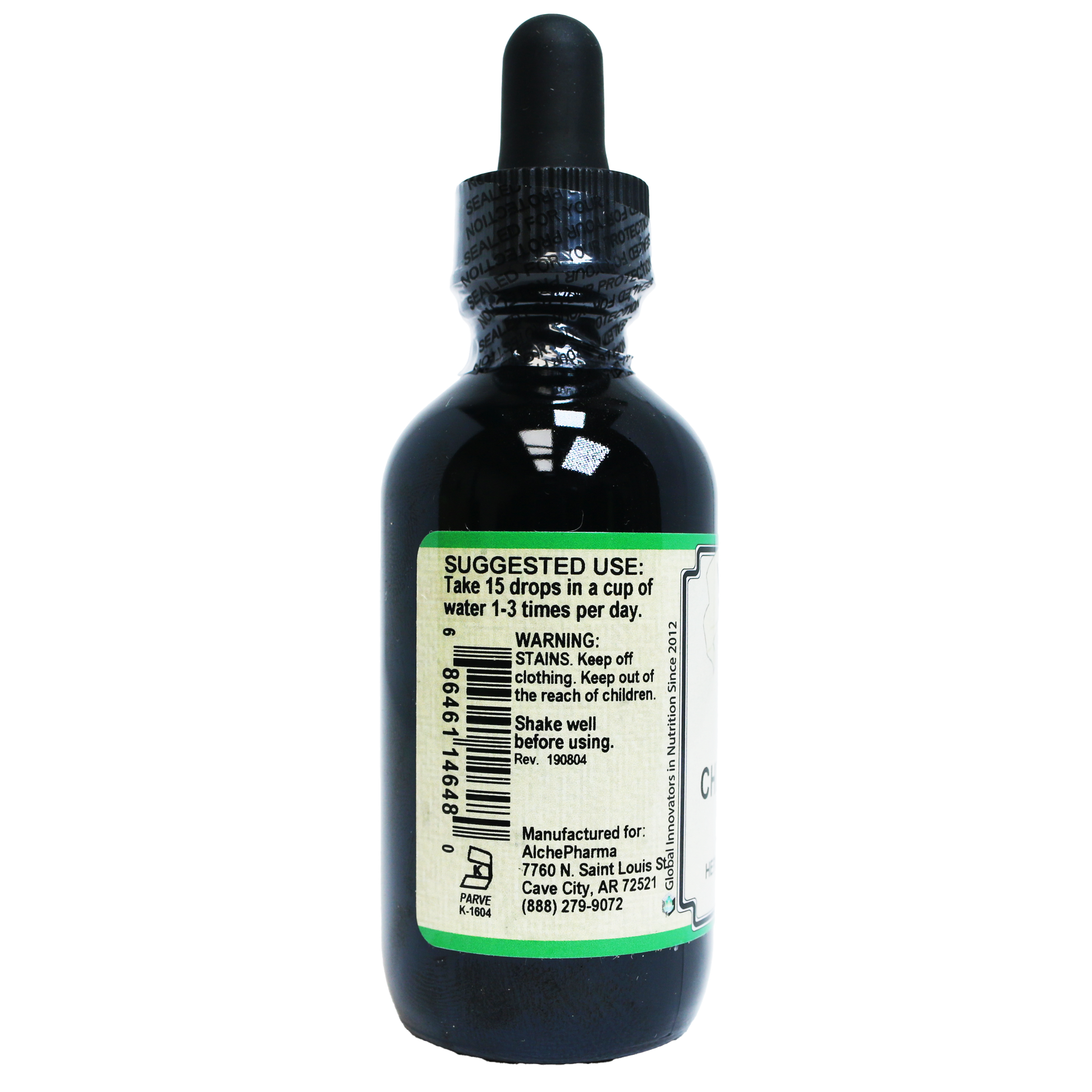 Chlorophyll from Mulberry Leaf as Sodium Copper Chlorophyllin ( 2mg copper per 15 drops) w/ Peppermint Essential Oil-Herbal-AlchePharma