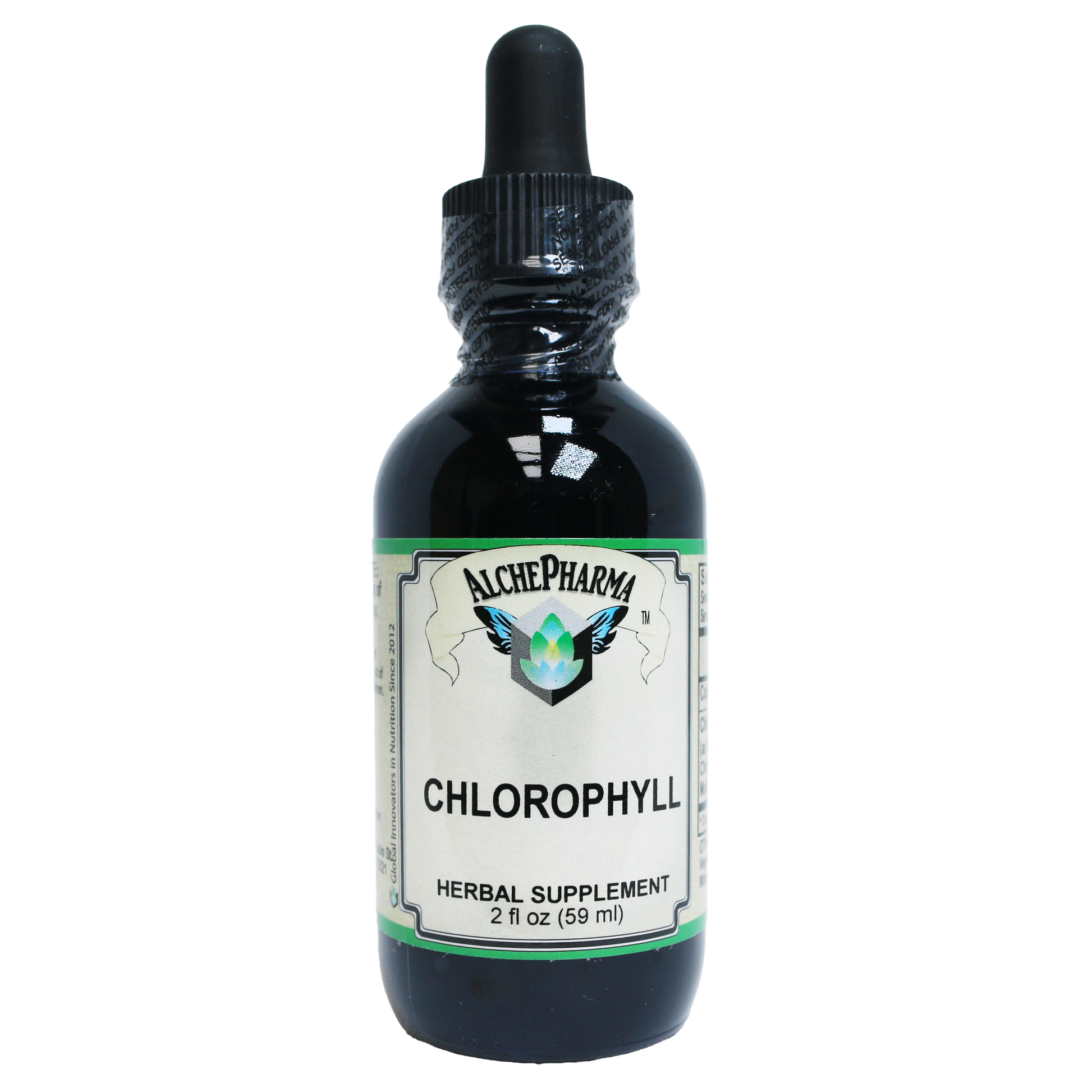 Chlorophyll from Mulberry Leaf as Sodium Copper Chlorophyllin ( 2mg copper per 15 drops) w/ Peppermint Essential Oil-Herbal-AlchePharma
