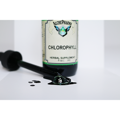 Chlorophyll from Mulberry Leaf as Sodium Copper Chlorophyllin ( 2mg copper per 15 drops) w/ Peppermint Essential Oil-Herbal-AlchePharma