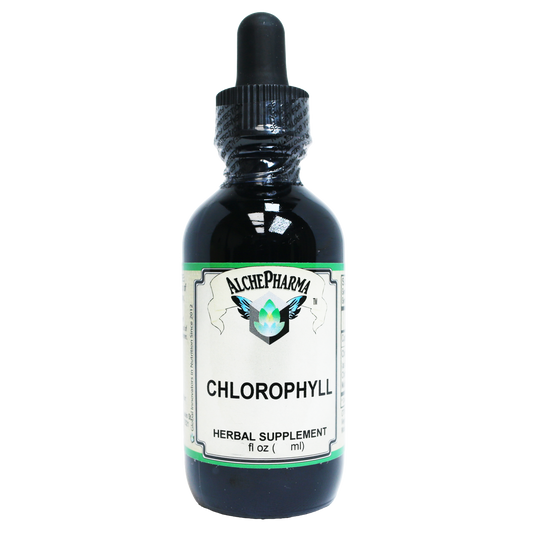 Chlorophyll from Mulberry Leaf as Sodium Copper Chlorophyllin ( 2mg copper per 15 drops) w/ Peppermint Essential Oil-Herbal-AlchePharma
