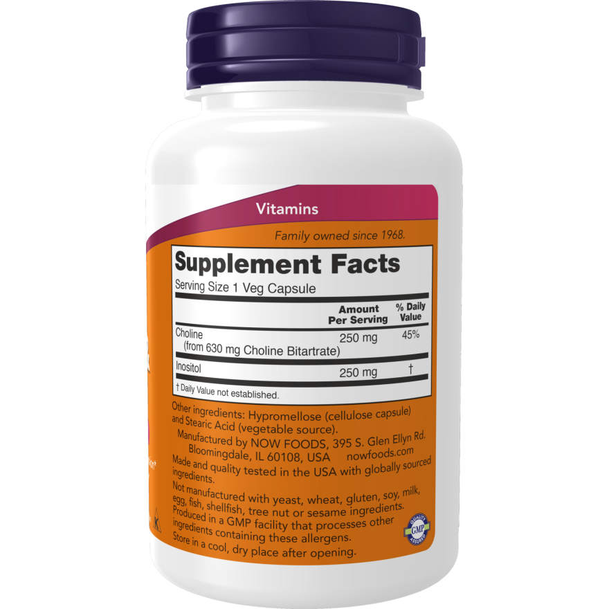 Choline & Inositol Veg Capsules-Vitamins-AlchePharma