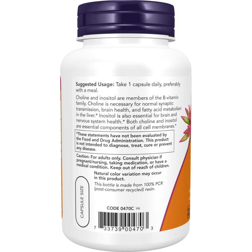 Choline & Inositol Veg Capsules-Vitamins-AlchePharma