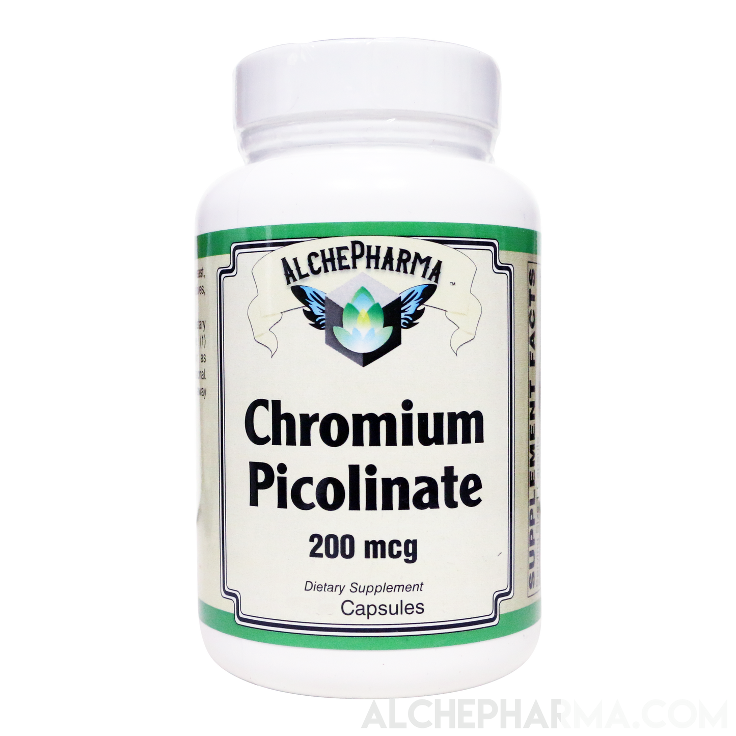 Chromium Picolinate (Chelated to picolinic acid) 200 mcg.-Mineral-AlchePharma
