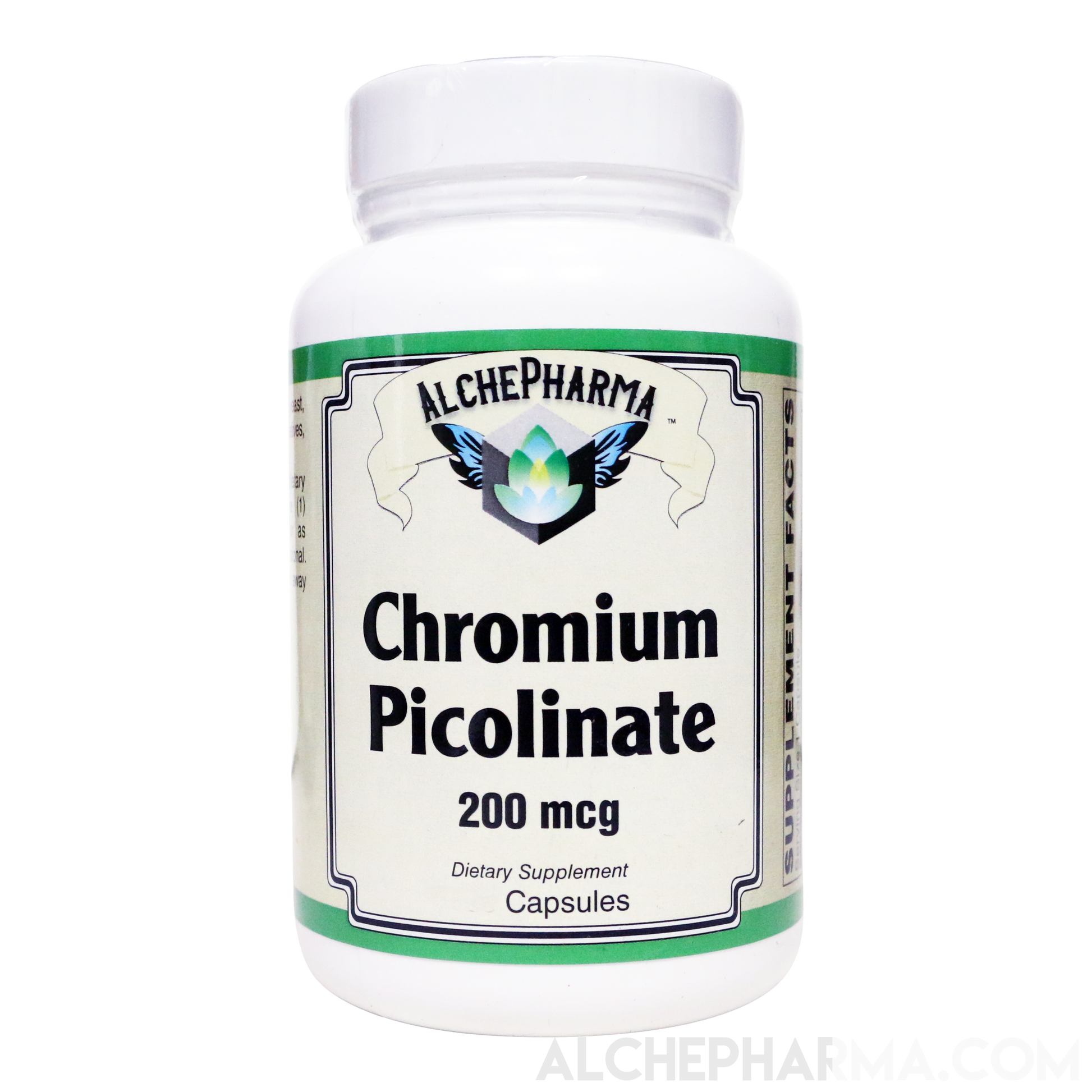 Chromium Picolinate (Chelated to picolinic acid) 200 mcg.-Mineral-AlchePharma