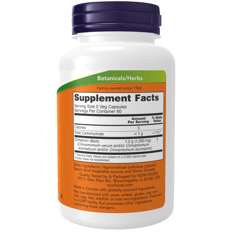 CINNAMON BARK 600MG 120 VCAPS-Herbs-AlchePharma