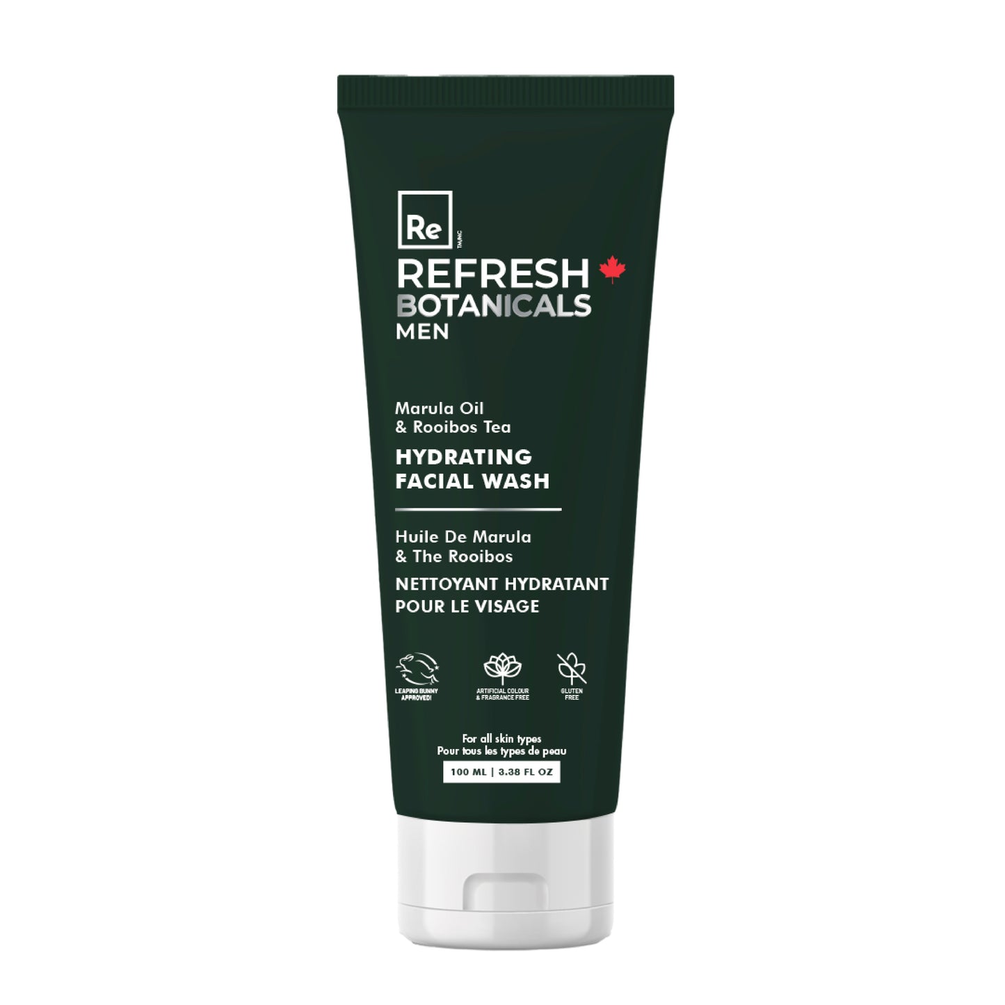 Hydrating Facial Wash - For Men, with Marula Oil & Rooibos - 100 mL