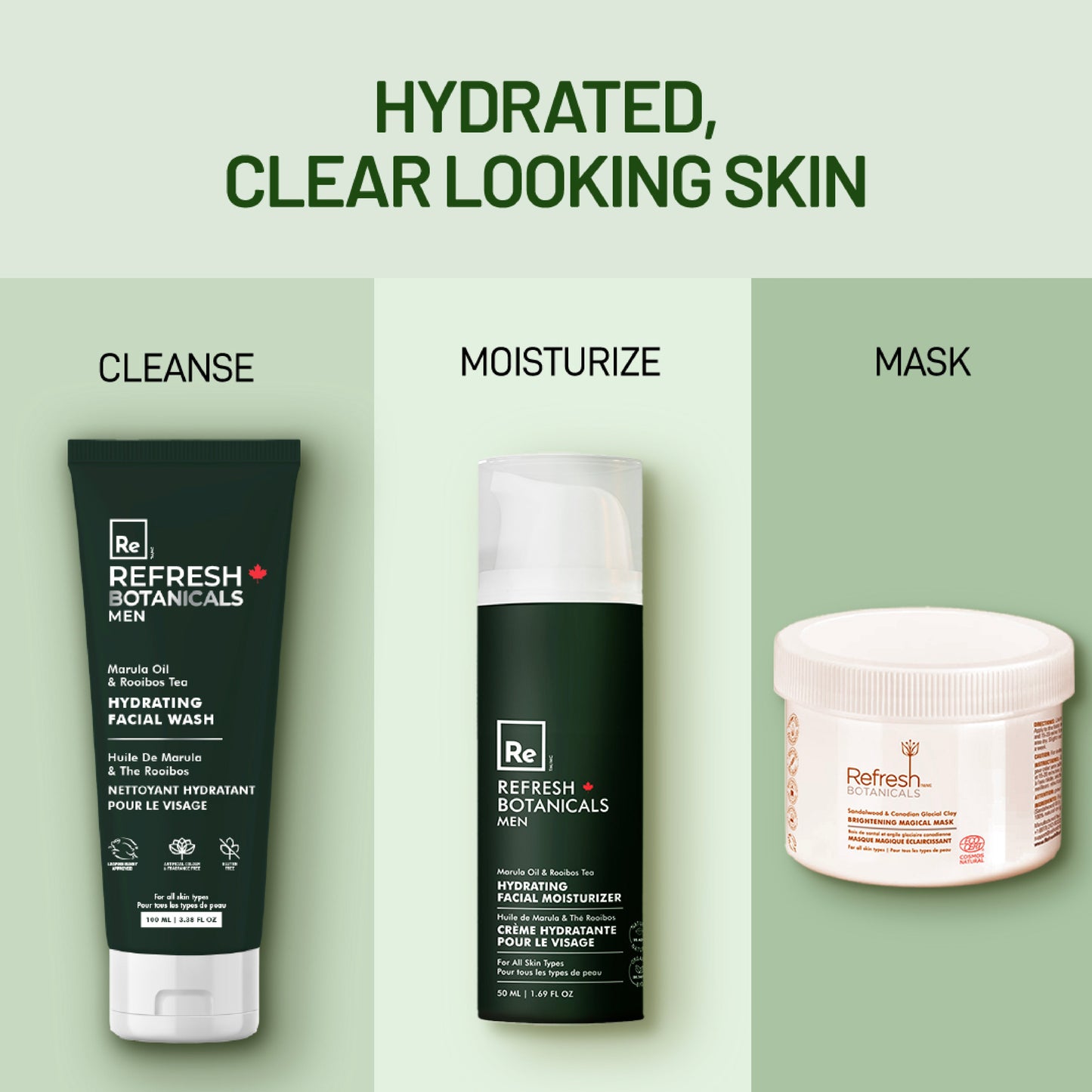 Hydrating Facial Wash - For Men, with Marula Oil & Rooibos - 100 mL