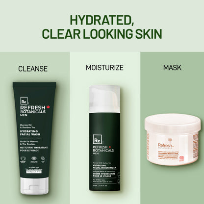 Hydrating Facial Wash - For Men, with Marula Oil & Rooibos - 100 mL