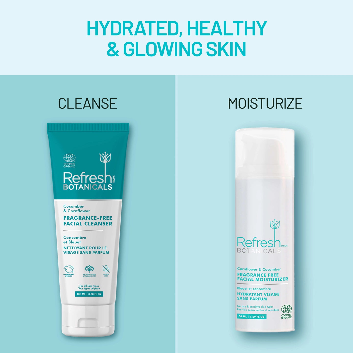 Fragrance-Free Facial Cleanser - Cucumber & Cornflower - 100 mL