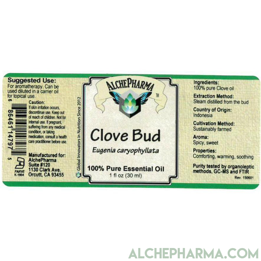 Clove Bud Essential Oil ( Eugenia Caryophyllata ) Steam Distilled from the bud 100% Pure-Essential Oil-AlchePharma