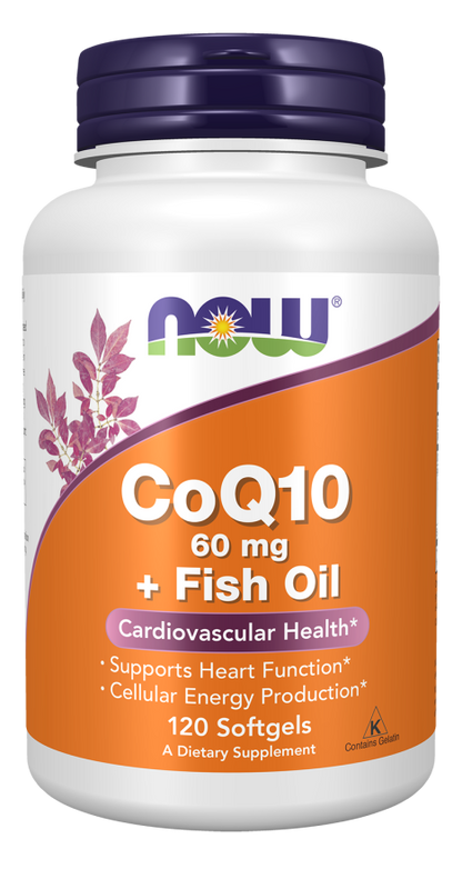 CoQ10 60 mg + Fish Oil Softgels