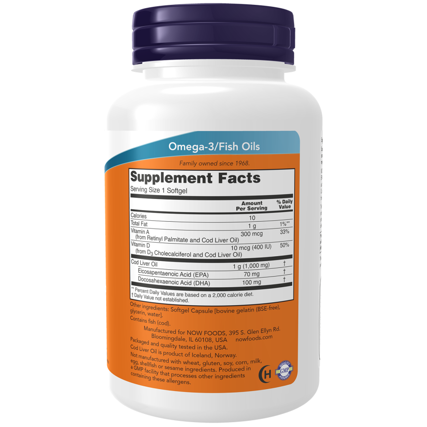 Cod Liver Oil, Extra Strength 1,000 mg Softgels-Nutritional Oils-AlchePharma