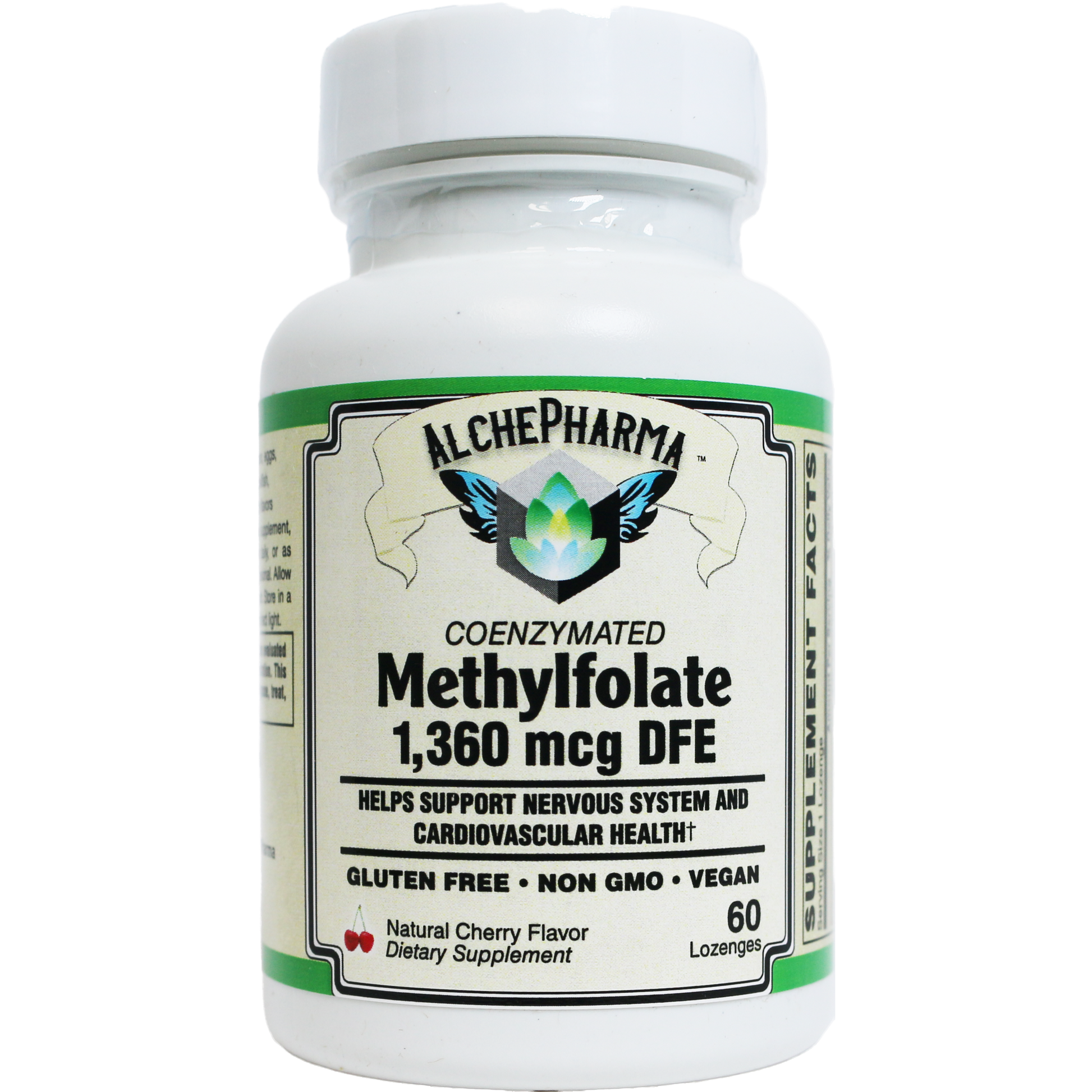 Coenzymated Methylfolate Lozenges 1360 mcg DFE patented Magnafolate®-Vitamin-AlchePharma