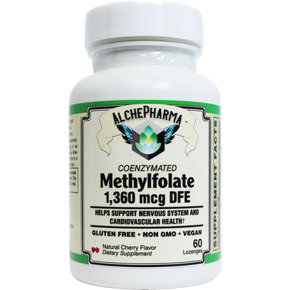 Coenzymated Methylfolate Lozenges 1360 mcg DFE patented Magnafolate®-Vitamin-AlchePharma