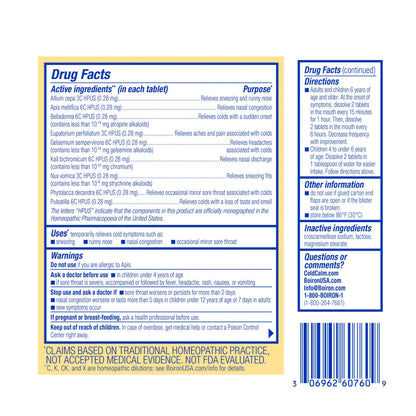 ColdCalm® - Homeopathic Meltaway Tablets