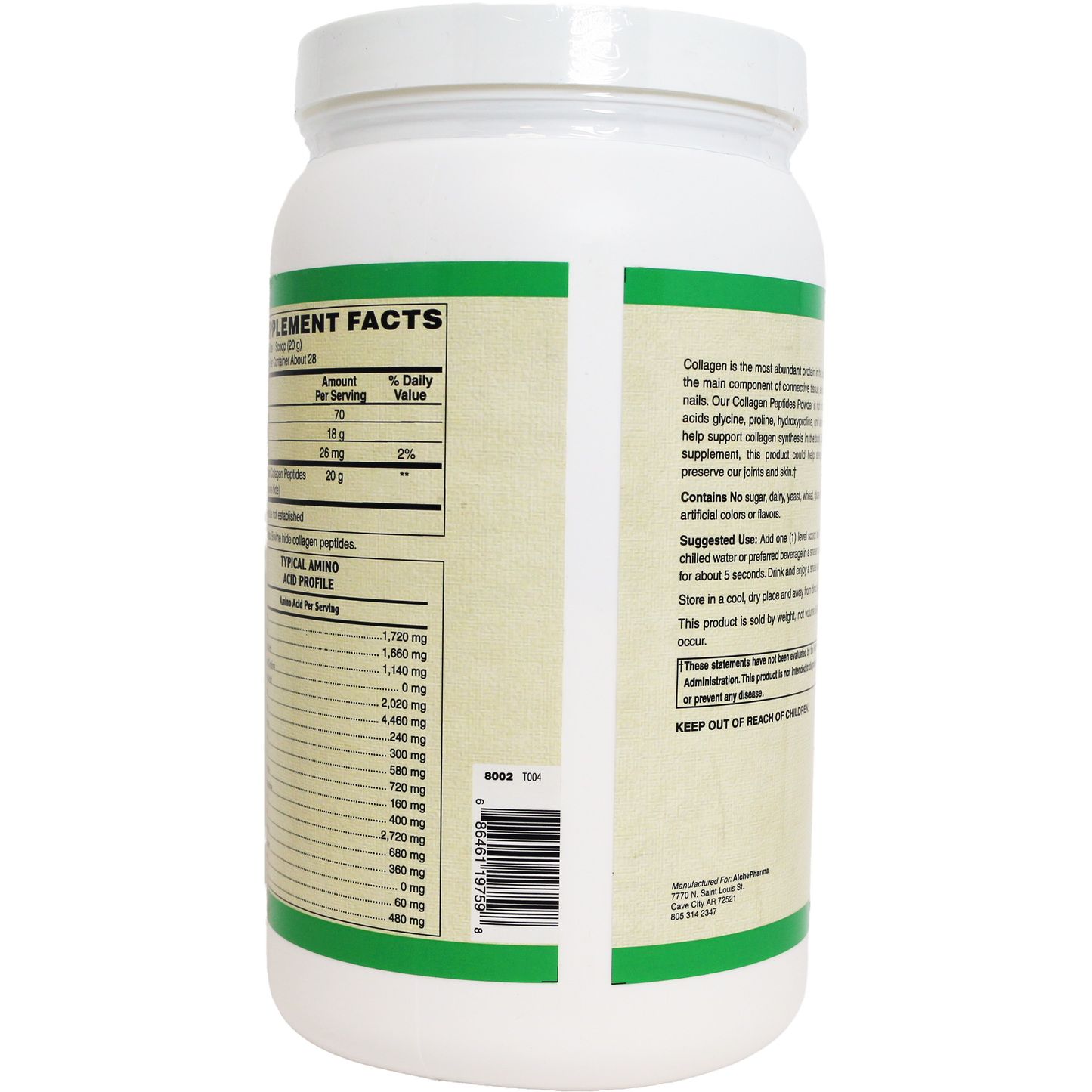 Collagen Peptides • Hydrolyzed Types 1 & 3 • Grass Fed-AlchePharma