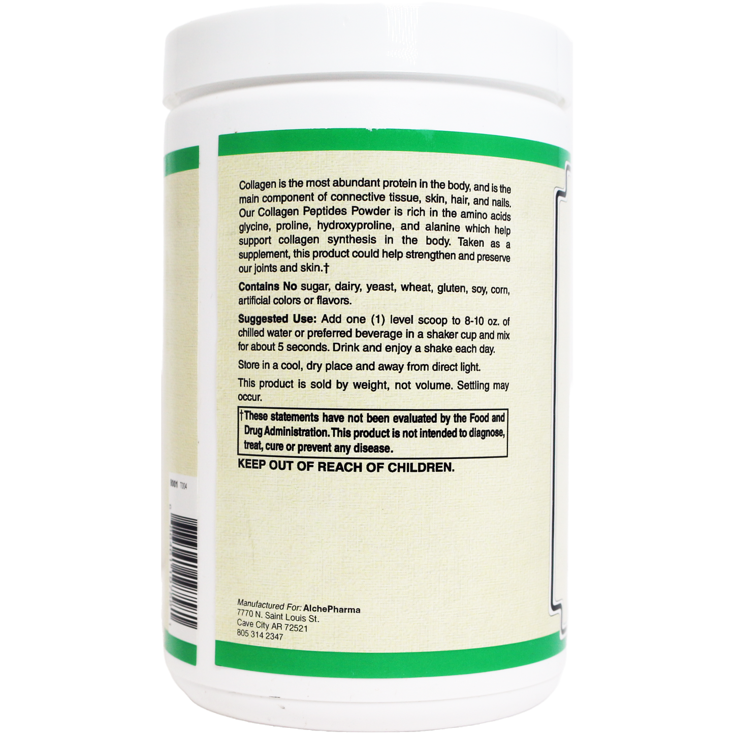 Collagen Peptides • Hydrolyzed Types 1 & 3 • Grass Fed-AlchePharma