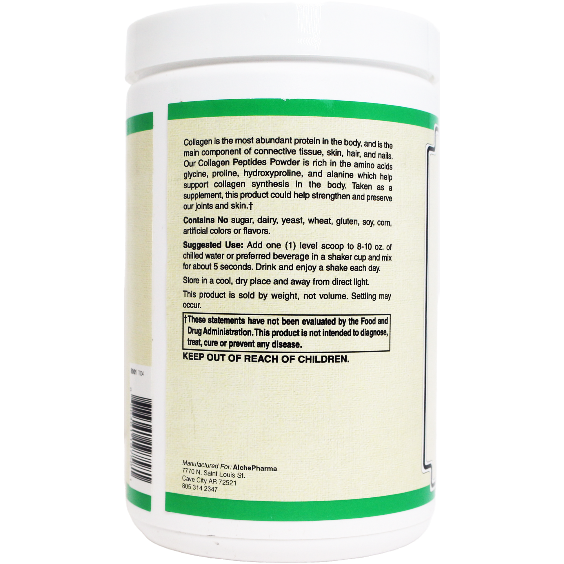 Collagen Peptides • Hydrolyzed Types 1 & 3 • Grass Fed-AlchePharma