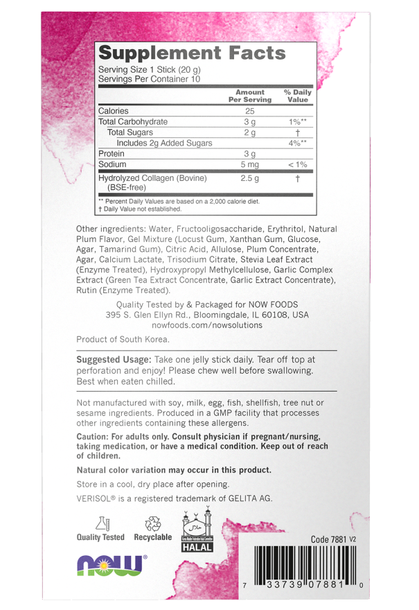 Collagen Jelly Beauty Complex, Sweet Plum Jelly Sticks