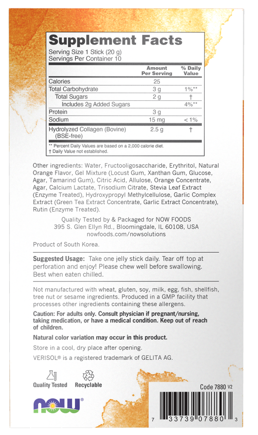 Collagen Jelly Beauty Complex, Sweet Orange Jelly Sticks