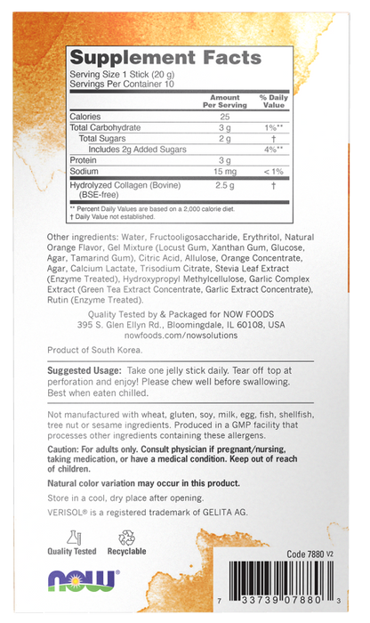 Collagen Jelly Beauty Complex, Sweet Orange Jelly Sticks