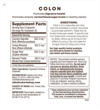 Colon Supplement - 150 Capsules