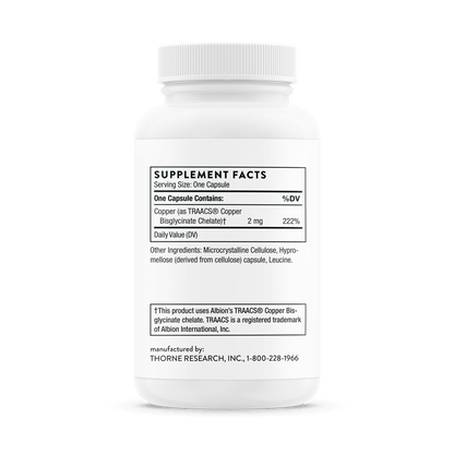 Copper Bisglycinate 60 Capsules-Vitamins & Supplements-AlchePharma