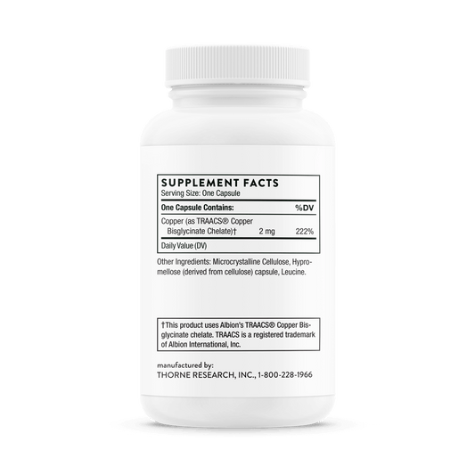 Copper Bisglycinate 60 Capsules-Vitamins & Supplements-AlchePharma