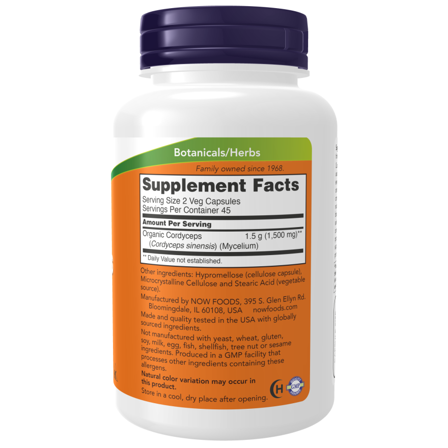 Cordyceps 750 mg Veg Capsules-Herbs-AlchePharma