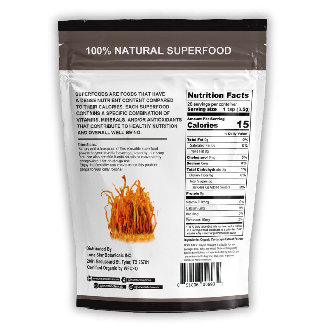 Cordyceps - Mushroom Extract Powder – 100g