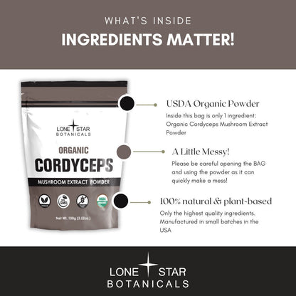 Cordyceps - Mushroom Extract Powder – 100g
