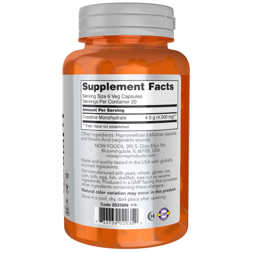 Creatine Monohydrate 750 mg Veg Capsules-Sports Nutrition-AlchePharma