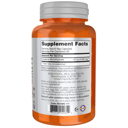 Creatine Monohydrate 750 mg Veg Capsules-Sports Nutrition-AlchePharma