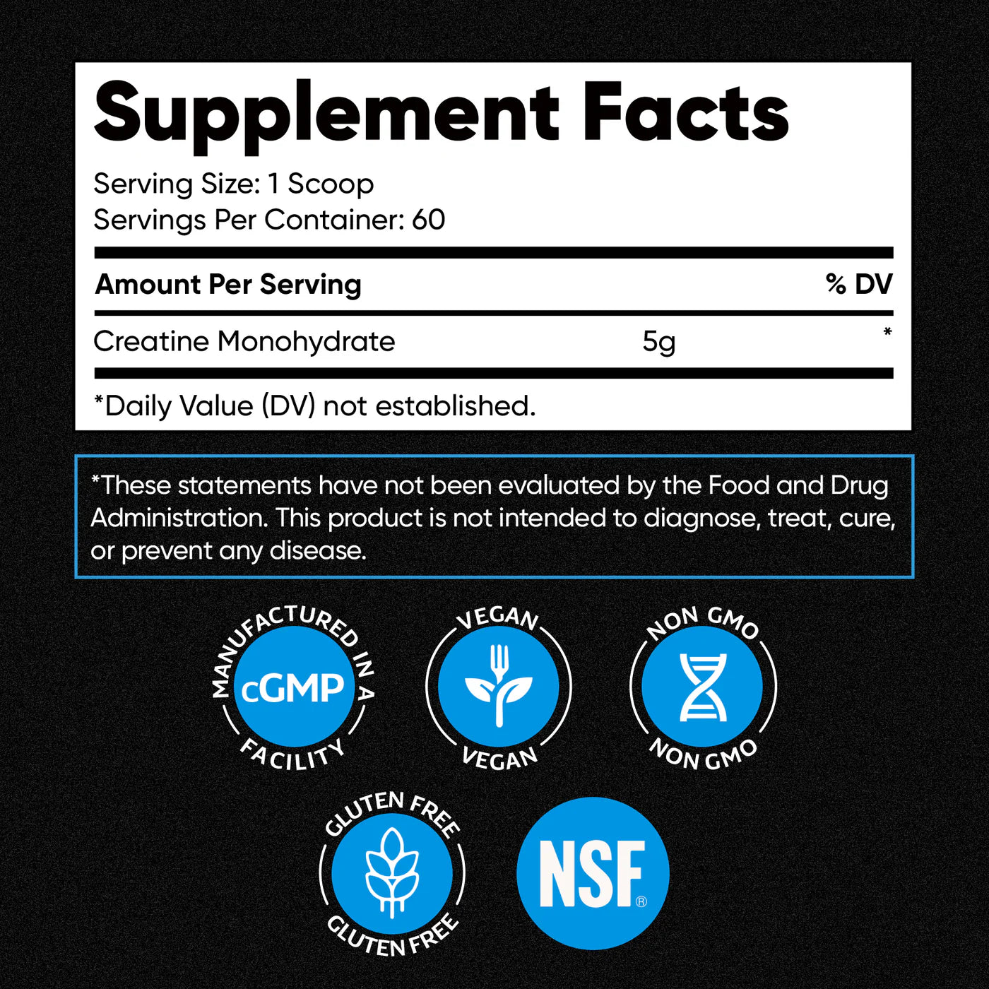 Micronized Creatine Monohydrate Powder – 60 Servings