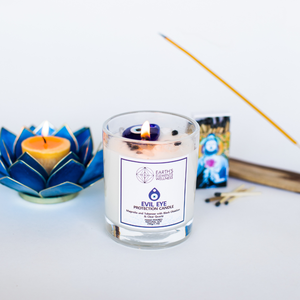 Crystal Candle, Evil Eye Protection - pack of 6-AlchePharma