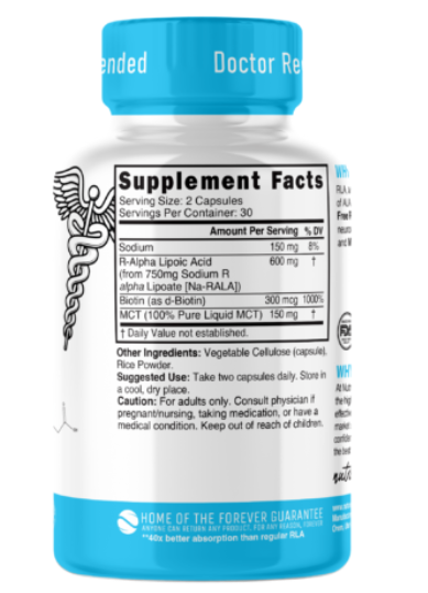 R-Alpha Lipoic Acid+  Veg Caps