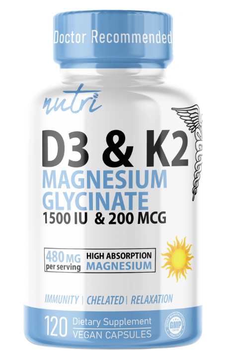 D3K2 Magnesium Glycinate complex, 120 ct