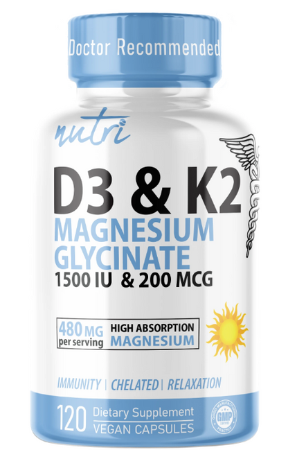 D3K2 Magnesium Glycinate complex, 120 ct