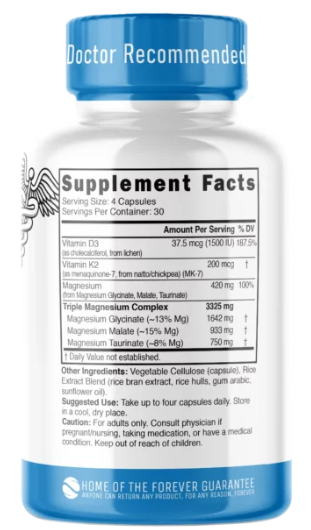 D3K2 Triple Magnesium complex, 120 ct