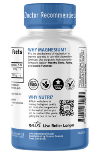 Magnesium Glycinate 480 mg, 120 ct