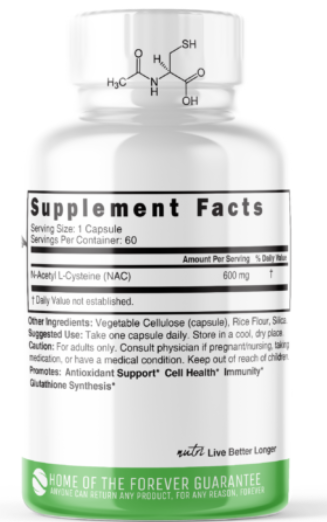 NAC- N-Acetyl L-Cysteine 600mg Caps