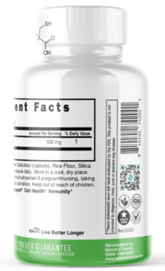 NAC- N-Acetyl L-Cysteine 600mg Caps